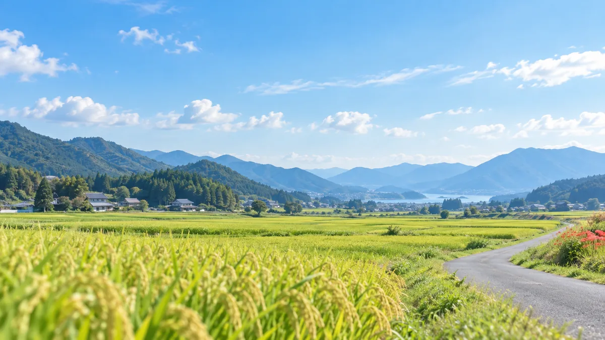 田園と山並みが広がる風景（イメージ）